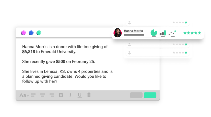 Fundraising AI for donor portfolio management 