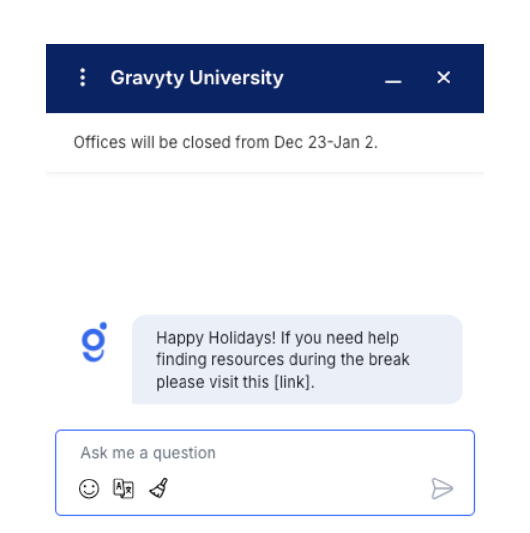 chat intro/pinned message example